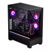 PC case Phanteks XT View Tower Juoda — Midi-Tower, grūdintas stiklas, RGB, palaiko ATX/EATX/Micro-ATX/Mini-ITX, GPU iki 41,5 cm, CPU aušintuvas 184 mm