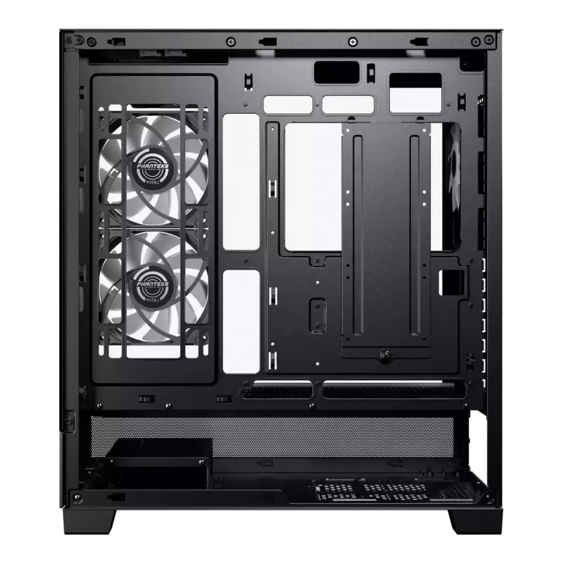 PC case Phanteks XT View Tower Juoda — Midi-Tower, grūdintas stiklas, RGB, palaiko ATX/EATX/Micro-ATX/Mini-ITX, GPU iki 41,5 cm, CPU aušintuvas 184 mm