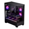 PC case Phanteks XT View Tower Juoda — Midi-Tower, grūdintas stiklas, RGB, palaiko ATX/EATX/Micro-ATX/Mini-ITX, GPU iki 41,5 cm, CPU aušintuvas 184 mm