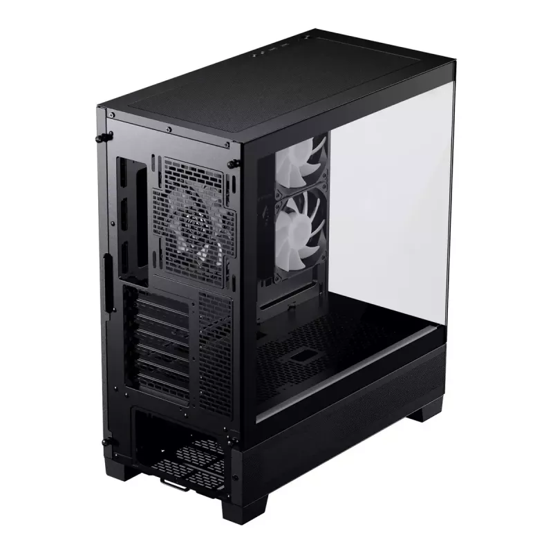 PC case Phanteks XT View Tower Juoda — Midi-Tower, grūdintas stiklas, RGB, palaiko ATX/EATX/Micro-ATX/Mini-ITX, GPU iki 41,5 cm, CPU aušintuvas 184 mm