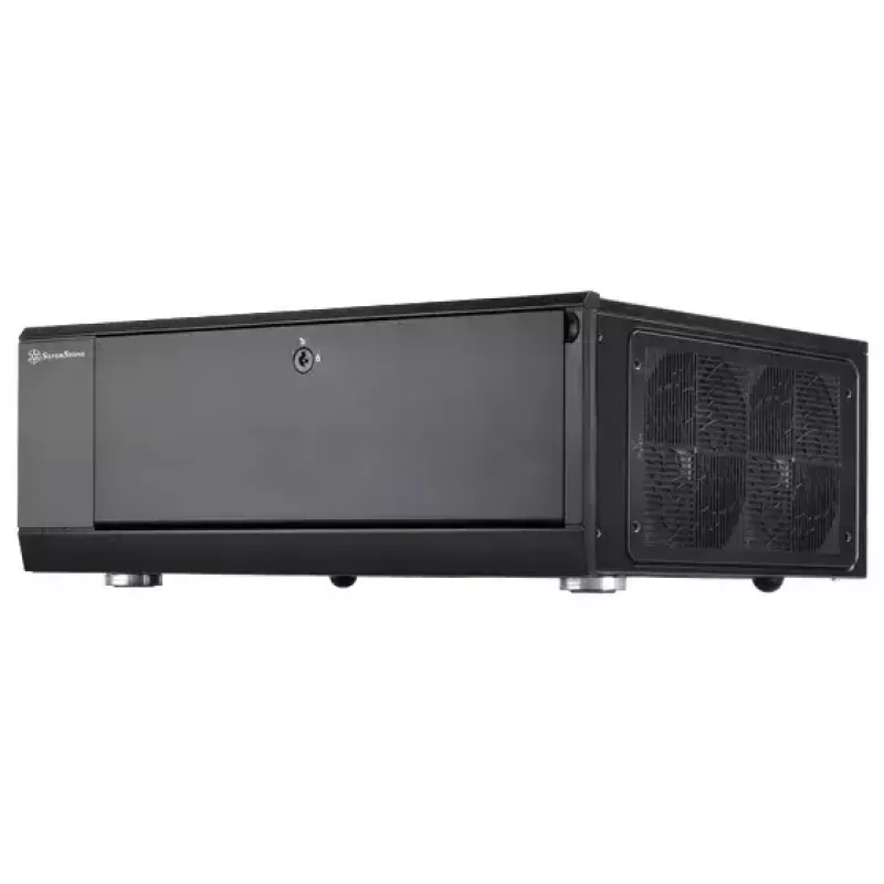 PC korpusas Sidabrinėstone GD10 HTPC Juoda
