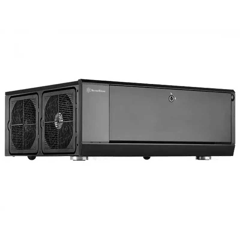 PC korpusas Sidabrinėstone GD10 HTPC Juoda