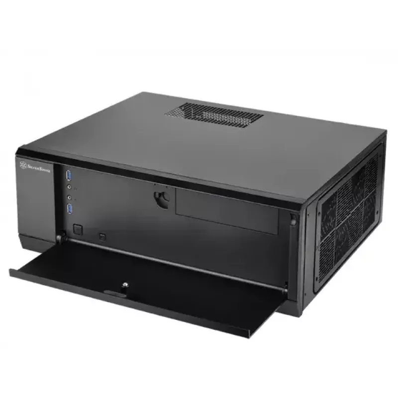 PC korpusas Sidabrinėstone GD10 HTPC Juoda