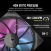 Ventiliatorius Corsair iCUE LINK RX140 RGB 14 cm juodas 300–1700 aps./min. magnetinis guolis
