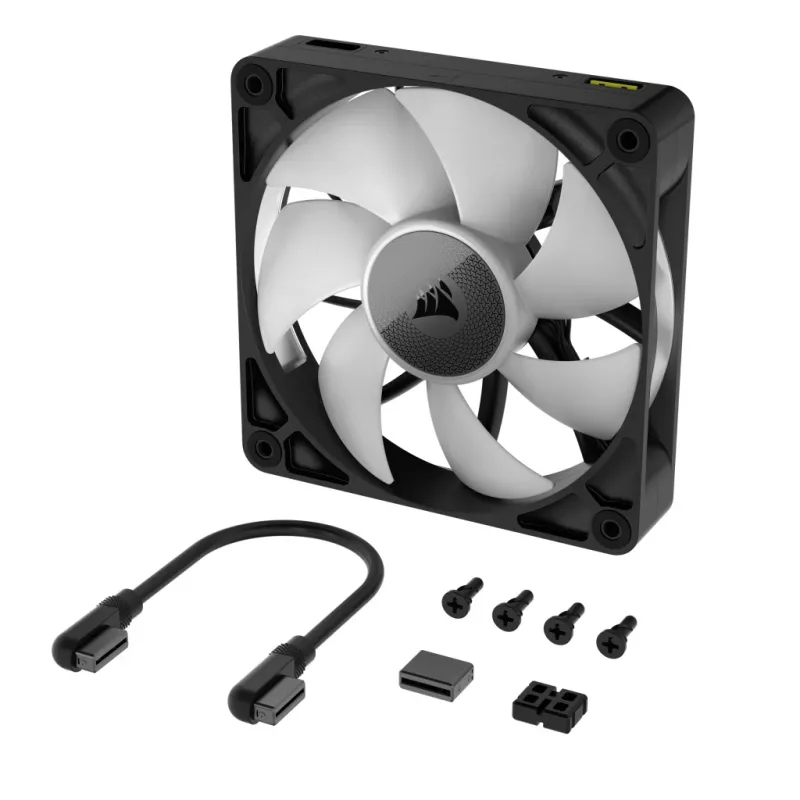 Ventiliatorius Corsair iCUE LINK RX140 RGB 14 cm juodas 300–1700 aps./min. magnetinis guolis