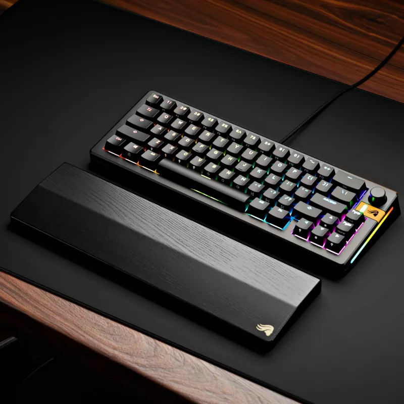 Glorious Gaming GMMK 3 HE 65% iš anksto surinkta laidinė juoda - US, laidinė, USB, mechaninė, QWERTY, RGB LED, juoda