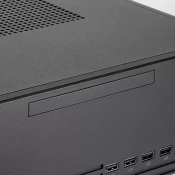 SidabrinėStone MILO 11 SST-ML11B plonas Micro-ATX stalinio kompiuterio korpusas