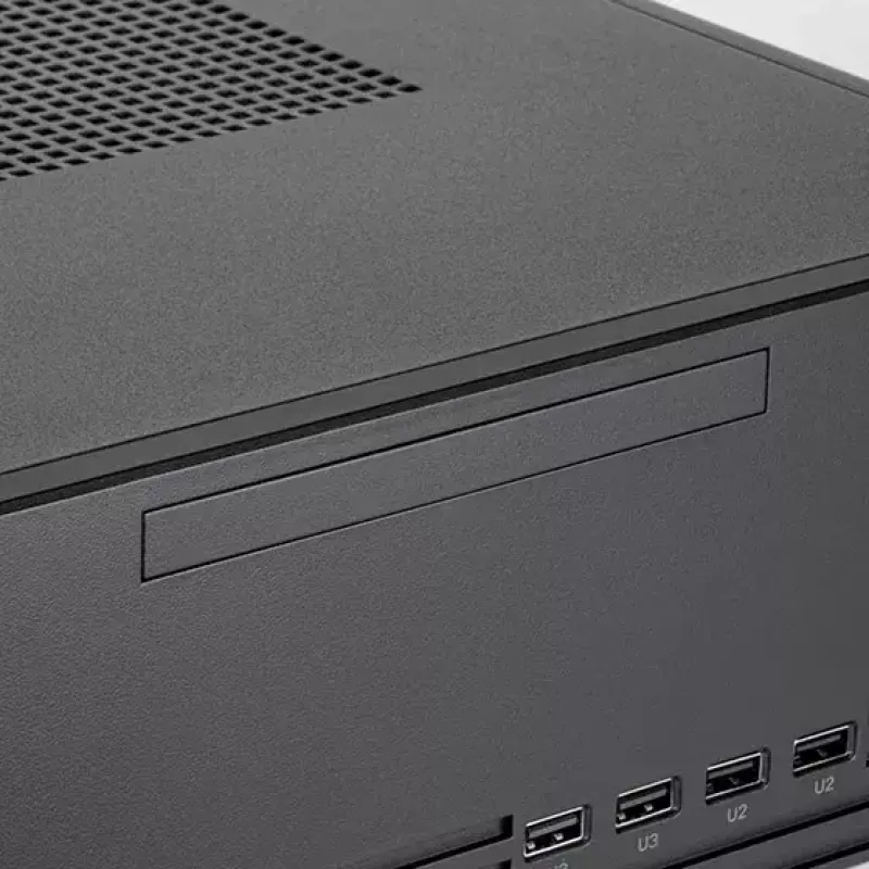 SidabrinėStone MILO 11 SST-ML11B plonas Micro-ATX stalinio kompiuterio korpusas