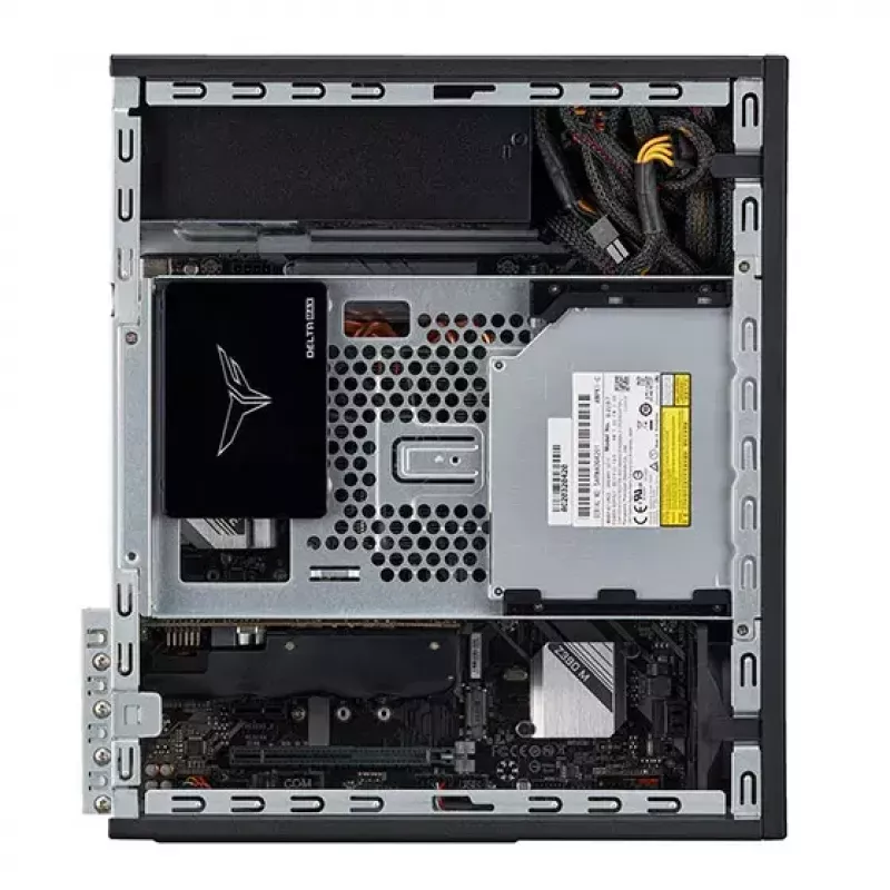 SidabrinėStone MILO 11 SST-ML11B plonas Micro-ATX stalinio kompiuterio korpusas