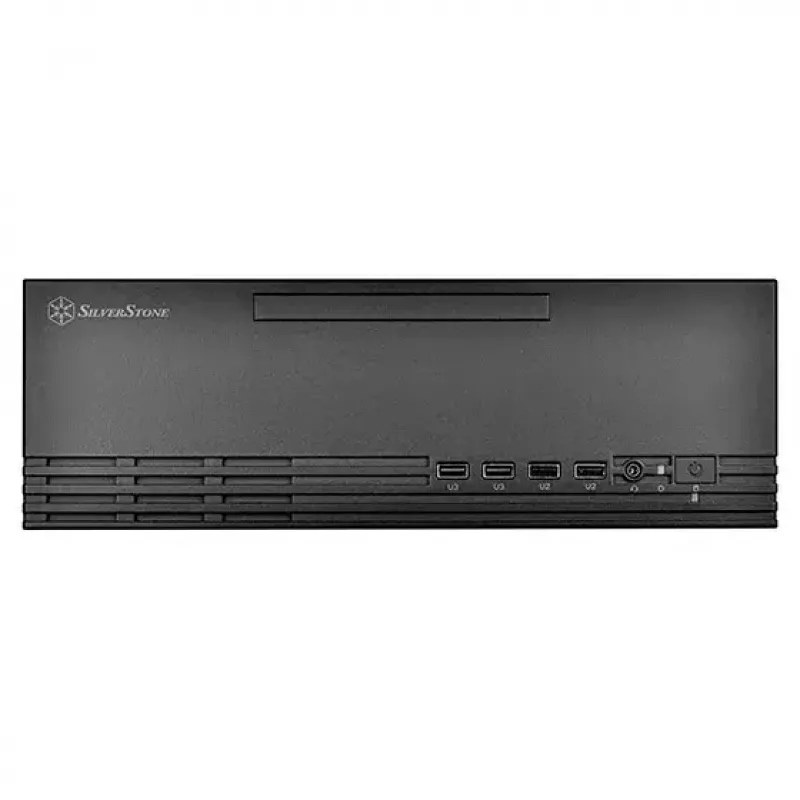 SidabrinėStone MILO 11 SST-ML11B plonas Micro-ATX stalinio kompiuterio korpusas