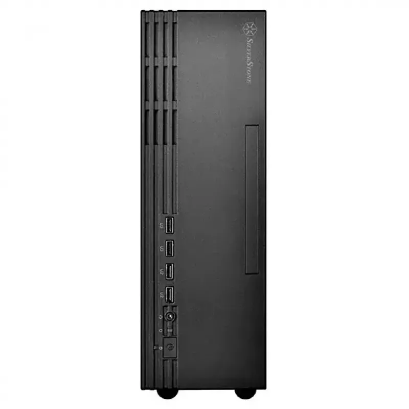 SidabrinėStone MILO 11 SST-ML11B plonas Micro-ATX stalinio kompiuterio korpusas