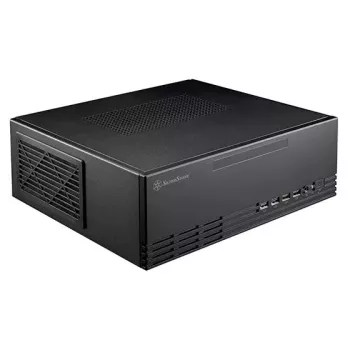 SidabrinėStone MILO 11 SST-ML11B plonas Micro-ATX stalinio kompiuterio korpusas