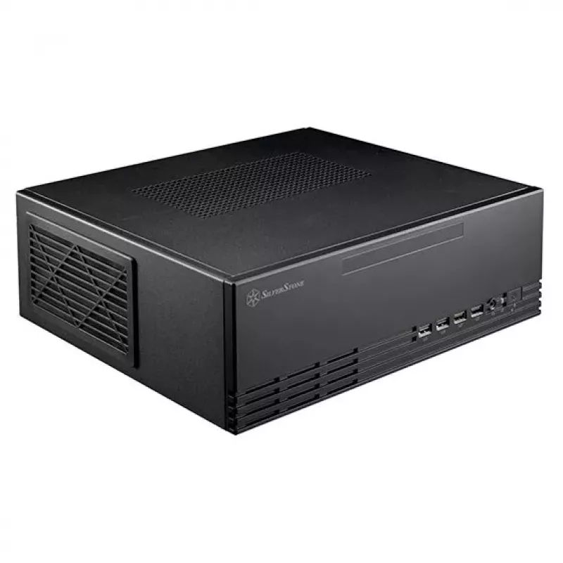 SidabrinėStone MILO 11 SST-ML11B plonas Micro-ATX stalinio kompiuterio korpusas