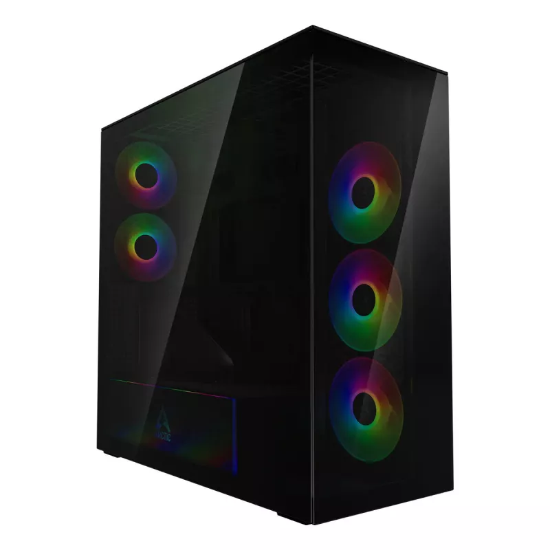 ARCTIC Xtender VG (Black) Premium E-ATX PC Case su vertikaliu GPU montavimu