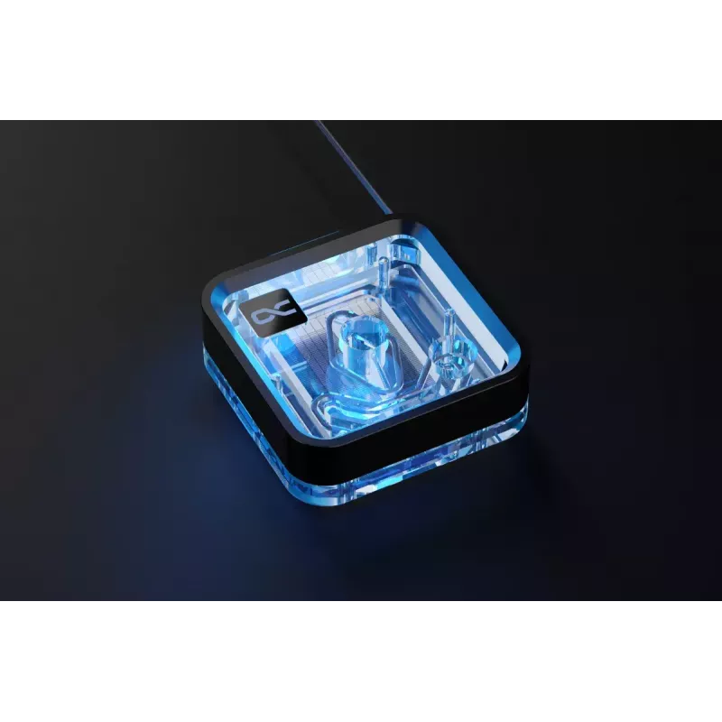 Vandens blokas Alphacool Core 1 LT Aurora Akrilas Varis Nikelis Juoda Skaidri