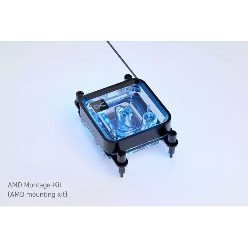 Vandens blokas Alphacool Core 1 LT Aurora Akrilas Varis Nikelis Juoda Skaidri