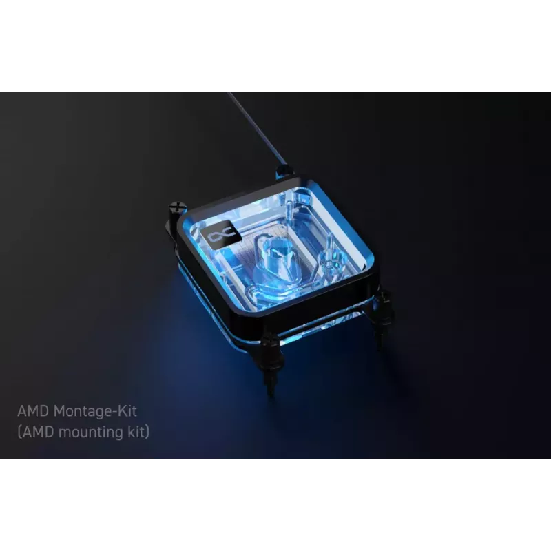 Vandens blokas Alphacool Core 1 LT Aurora Akrilas Varis Nikelis Juoda Skaidri