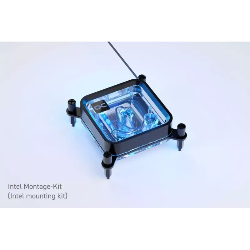 Vandens blokas Alphacool Core 1 LT Aurora Akrilas Varis Nikelis Juoda Skaidri