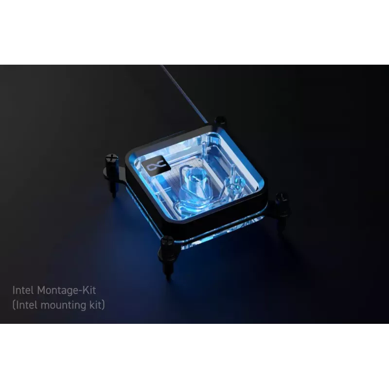 Vandens blokas Alphacool Core 1 LT Aurora Akrilas Varis Nikelis Juoda Skaidri