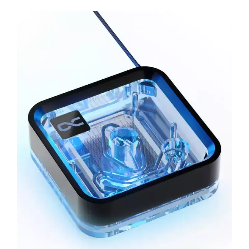 Vandens blokas Alphacool Core 1 LT Aurora Akrilas Varis Nikelis Juoda Skaidri