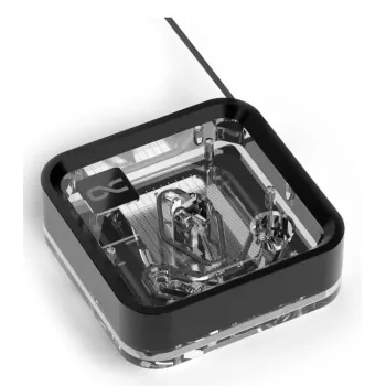 Vandens blokas Alphacool Core 1 LT Aurora Akrilas Varis Nikelis Juoda Skaidri