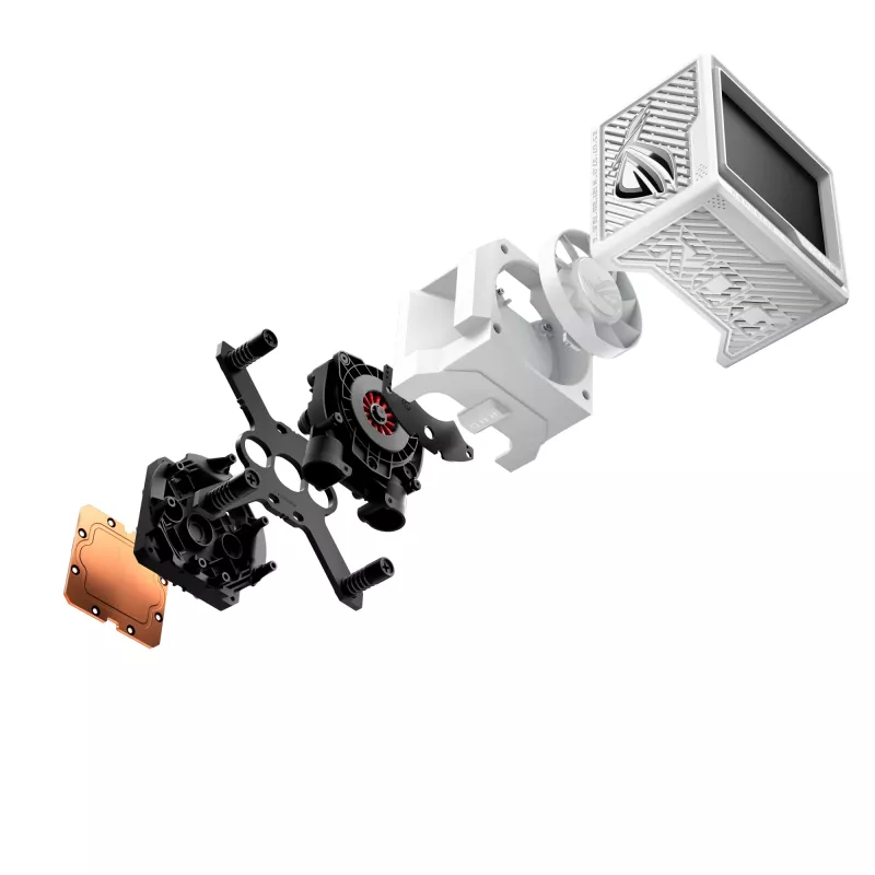 ASUS ROG RYUJIN III 360 ARGB EXTREME WHT procesoriaus skysčio aušinimo sistema “viskas viename” 12 cm balta 1 vnt.