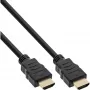 InLine didelės spartos HDMI laidas su eternetu, M/M, juodas, paauksuoti kontaktai, 5 m