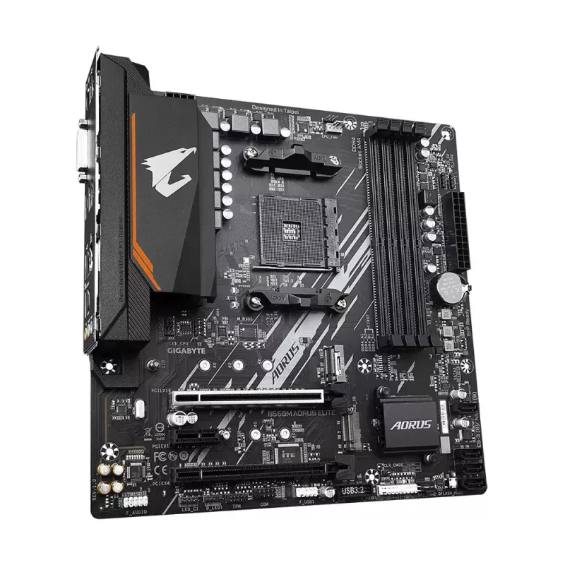 Motininė plokštė GIGABYTE B550M AORUS ELITE micro ATX, AMD B550, Socket AM4, 4x DIMM DDR4, 128GB, 2x M.2, 4x SATA III