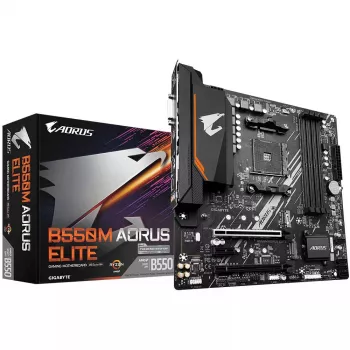 Motininė plokštė GIGABYTE B550M AORUS ELITE micro ATX, AMD B550, Socket AM4, 4x DIMM DDR4, 128GB, 2x M.2, 4x SATA III