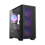 PC korpusas Montech AIR 100 ARGB Mini Tower, juodas