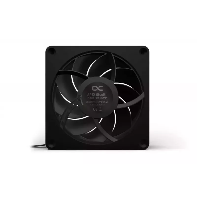 Ventiliatorius Alphacool Apex Stealth Metall 12 cm Juodas 400-2000 RPM 20-29,9 dB
