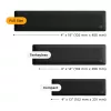 Riešo atrama GLORIOUS medžiaginė 100 mm juoda klaviatūroms — GLO-KB-ACC-WR-CLTH-100-BLK