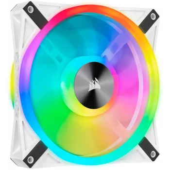 CORSAIR LED ventiliatorius - QL serijos baltas QL140 RGB 140 mm RGB vieno ventiliatoriaus pakuotė