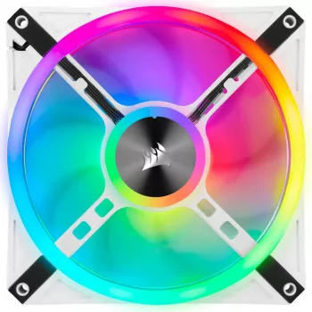 CORSAIR LED ventiliatorius - QL serijos baltas QL140 RGB 140 mm RGB vieno ventiliatoriaus pakuotė
