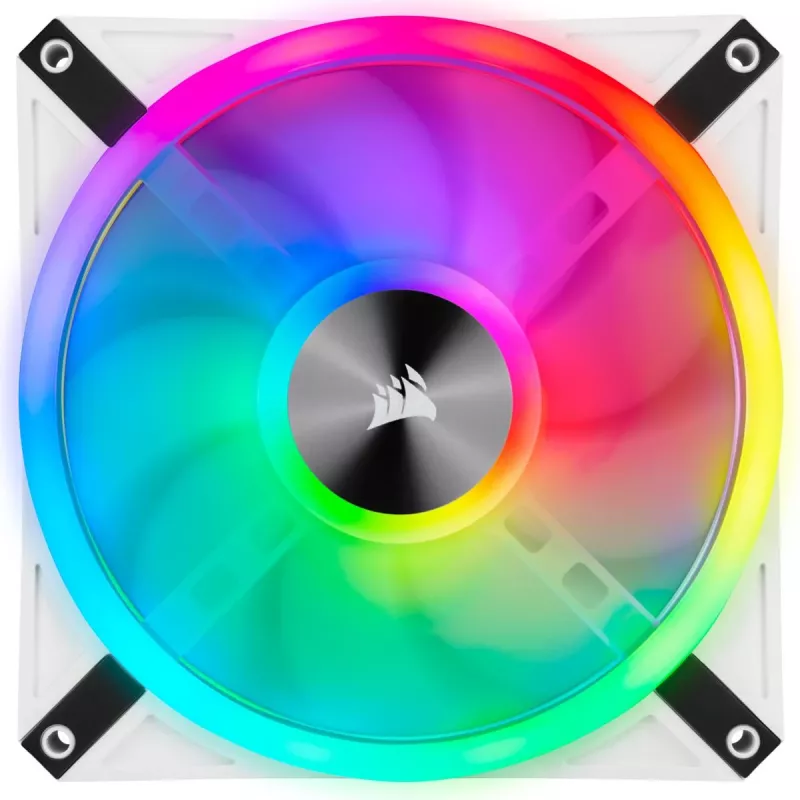 CORSAIR LED ventiliatorius - QL serijos baltas QL140 RGB 140 mm RGB vieno ventiliatoriaus pakuotė