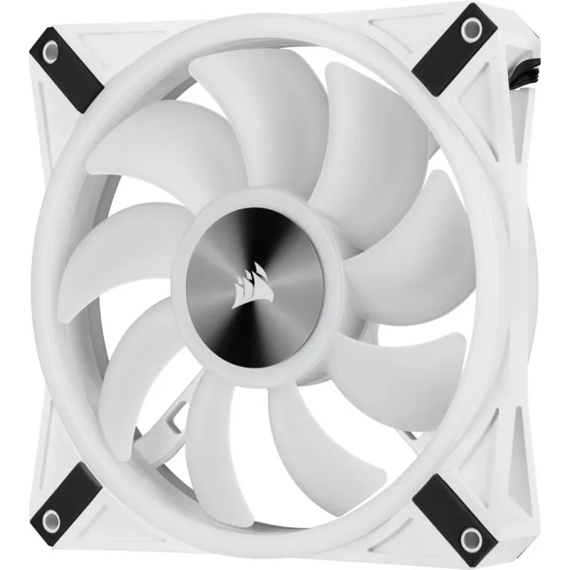 CORSAIR LED ventiliatorius - QL serijos baltas QL140 RGB 140 mm RGB vieno ventiliatoriaus pakuotė