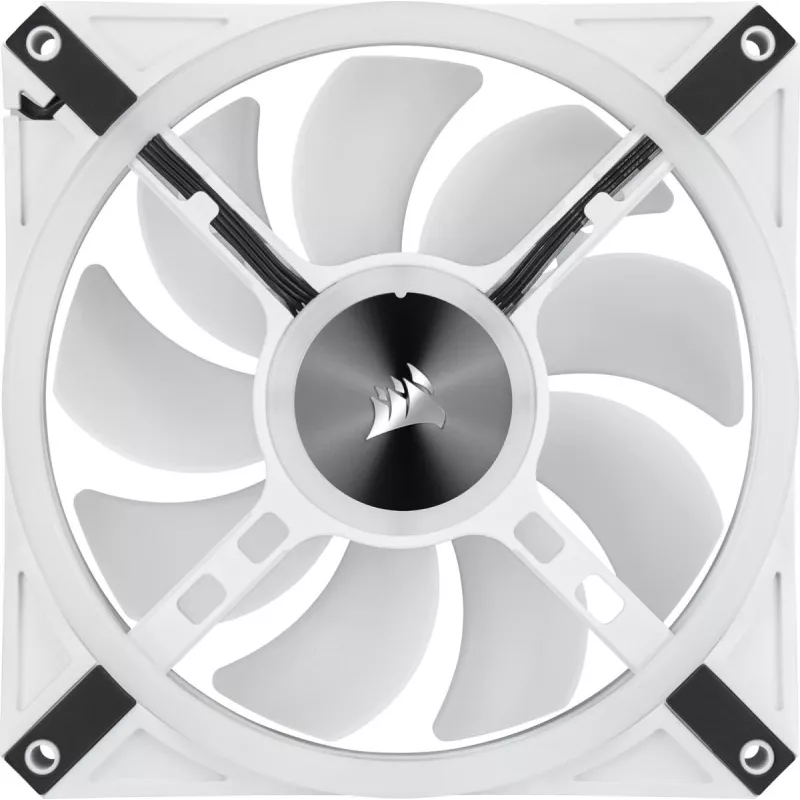 CORSAIR LED ventiliatorius - QL serijos baltas QL140 RGB 140 mm RGB vieno ventiliatoriaus pakuotė