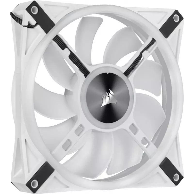 CORSAIR LED ventiliatorius - QL serijos baltas QL140 RGB 140 mm RGB vieno ventiliatoriaus pakuotė
