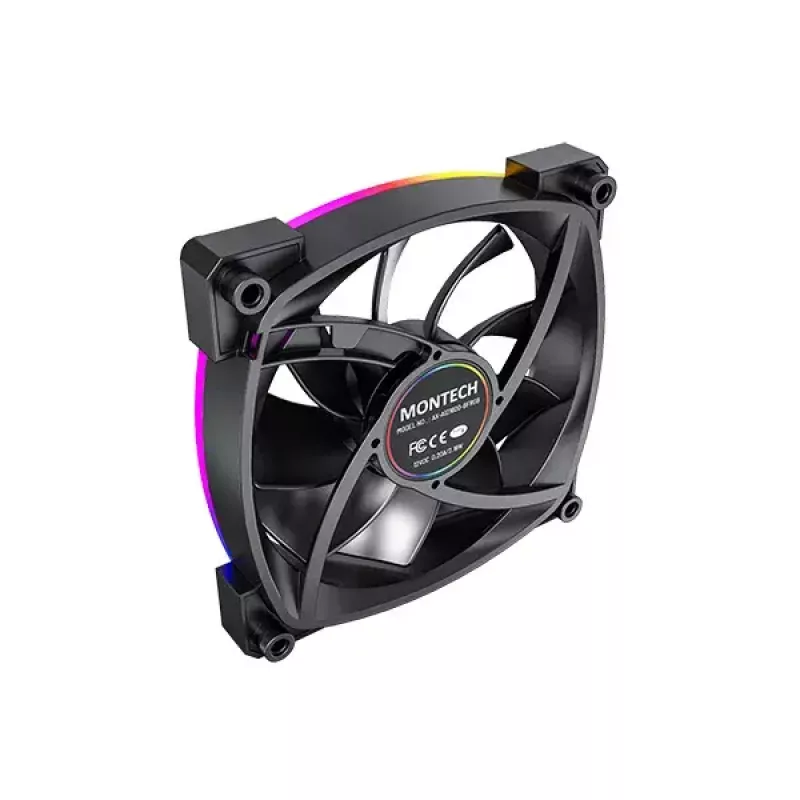Ventiliatoriaus modulis Montech AX120 PWM 120mm 12V juodas 3 kontaktų 4 kontaktų