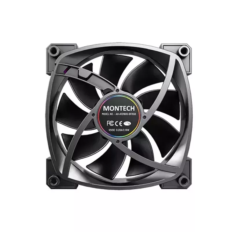 Ventiliatoriaus modulis Montech AX120 PWM 120mm 12V juodas 3 kontaktų 4 kontaktų