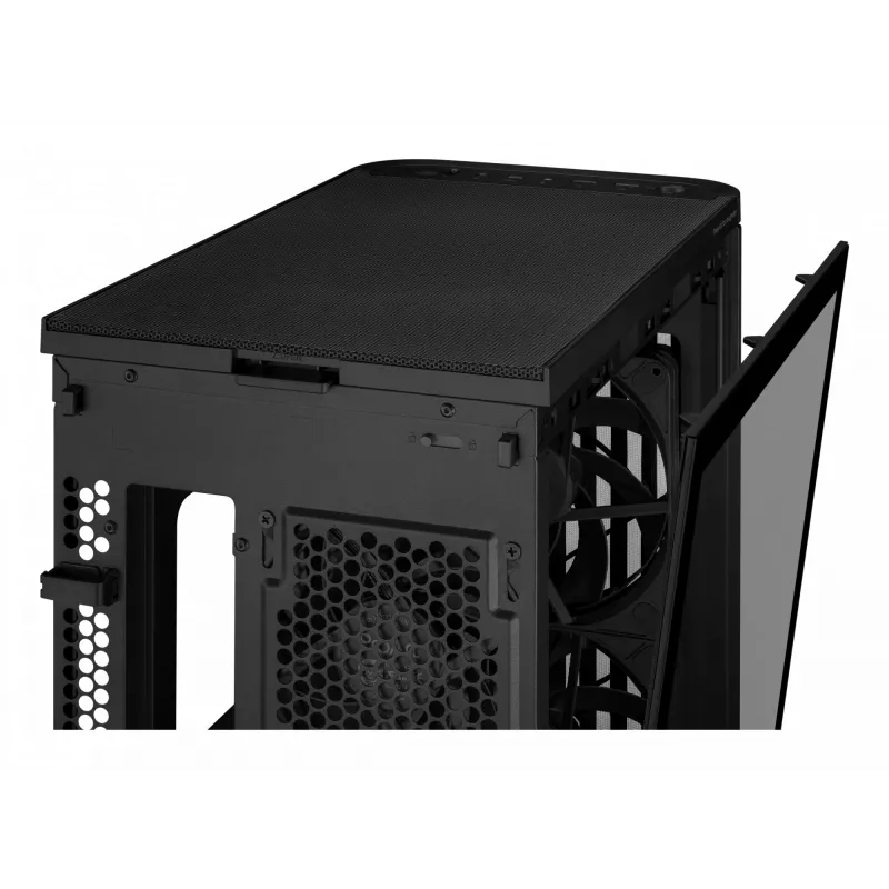 PC case ASUS ProArt PA401 Wood TG PWM Tower Juoda — ATX, tempered glass, 2x160mm front fans, USB-C, supports GPU 31.5 cm