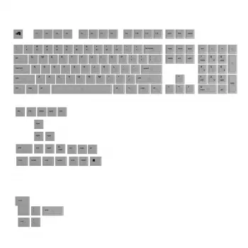 Keycaps GLORIOUS Polychroma V2 RGB US išdėstymas — pakaitinis rinkinys mechaninėms klaviatūroms