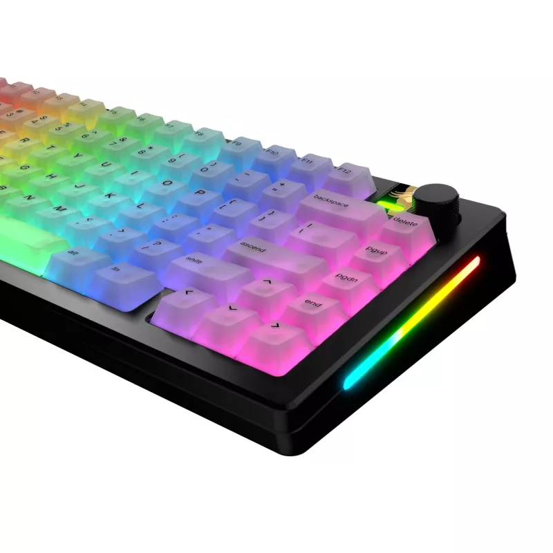 Keycaps GLORIOUS Polychroma V2 RGB US išdėstymas — pakaitinis rinkinys mechaninėms klaviatūroms