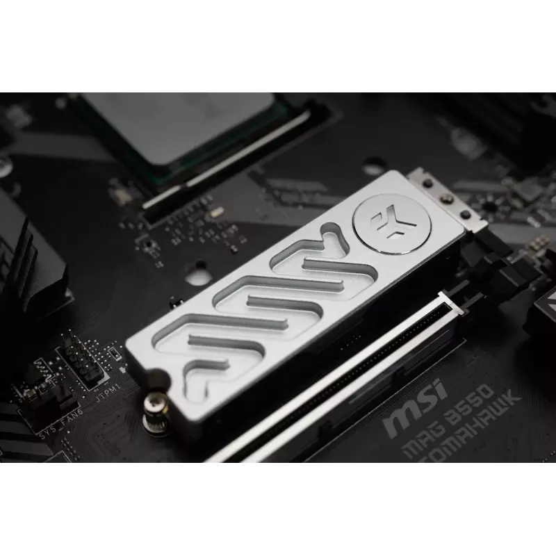 Aušintuvas EK Water Blocks Quantum Convection M.2 NVMe aliuminis sidabrinis 24 mm 75 mm 11,3 mm