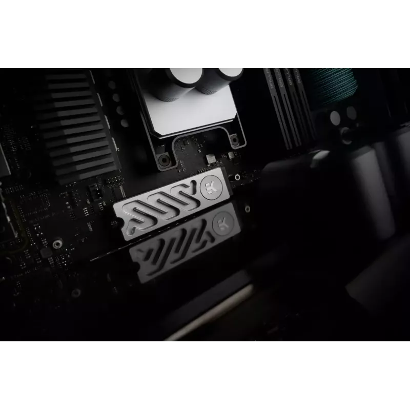 Aušintuvas EK Water Blocks Quantum Convection M.2 NVMe aliuminis sidabrinis 24 mm 75 mm 11,3 mm