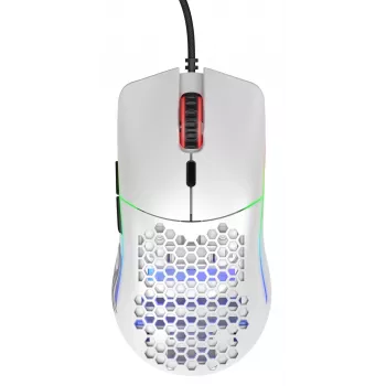 Glorious Gaming Glorious Model O- pelė Regular (White), dešiniarankė, optinė, USB Type-A, 3200 DPI, balta