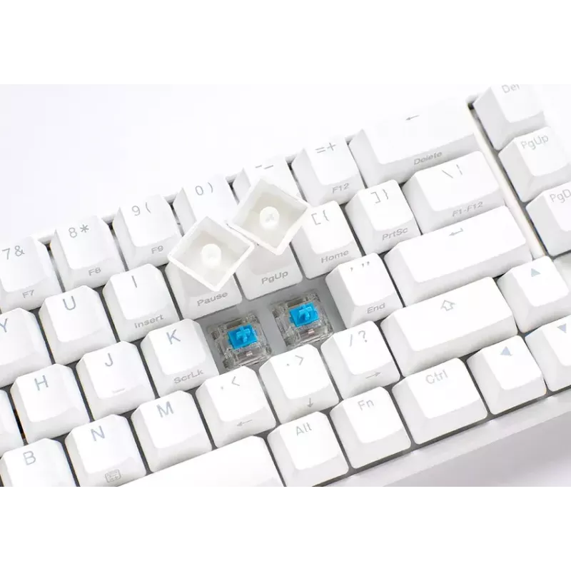 „Ducky One 3 Classic Pure White SF“ klaviatūra, žaidimams, USB, mechaninė, 67 klavišai, RGB