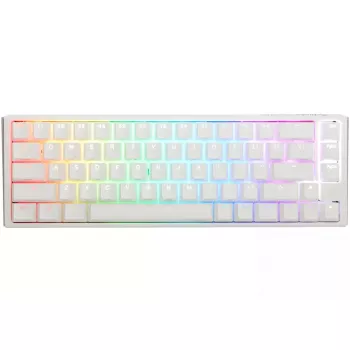 „Ducky One 3 Classic Pure White SF“ klaviatūra, žaidimams, USB, mechaninė, 67 klavišai, RGB