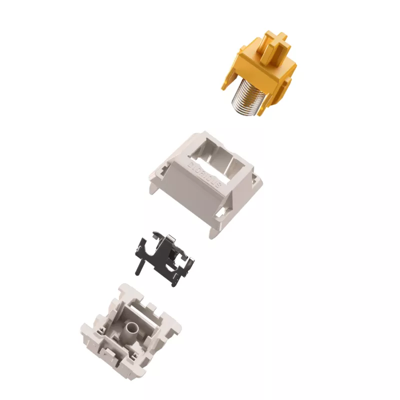 Mechaninių klaviatūros jungiklių rinkinys GLORIOUS Glorious Panda Tactile – 36 vnt., polikarbonatas, permatoma geltona