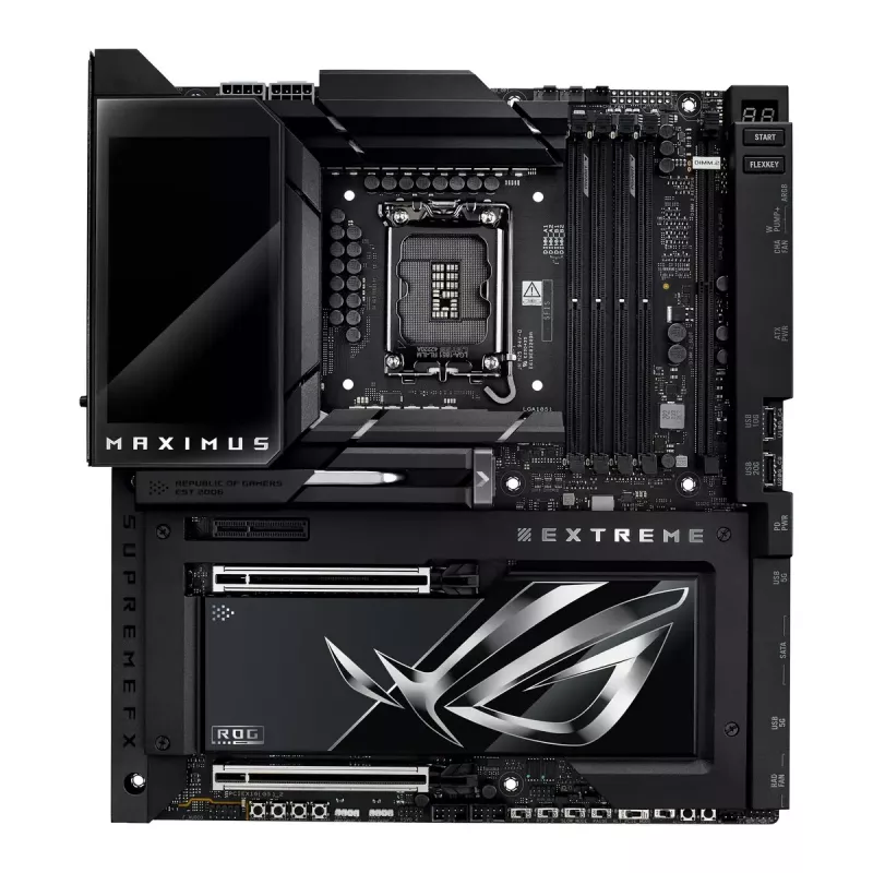 Motininė plokštė ASUS ROG MAXIMUS Z890 EXTREME — Intel Z890, LGA 1851, Extended ATX, DDR5, 4 DIMM, Wi‑Fi 7, 10Gb Ethernet